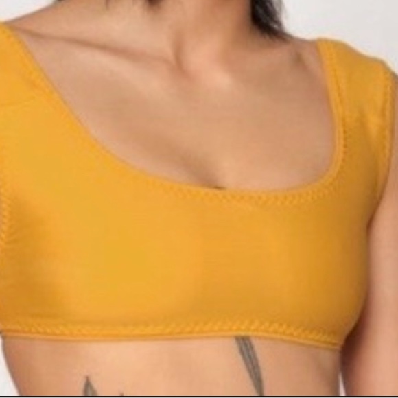 NWT Seea Goa Swimsuit Bikini Bra Top Color Saffron Size MEDIUM - TOP ONLY - Picture 2 of 10